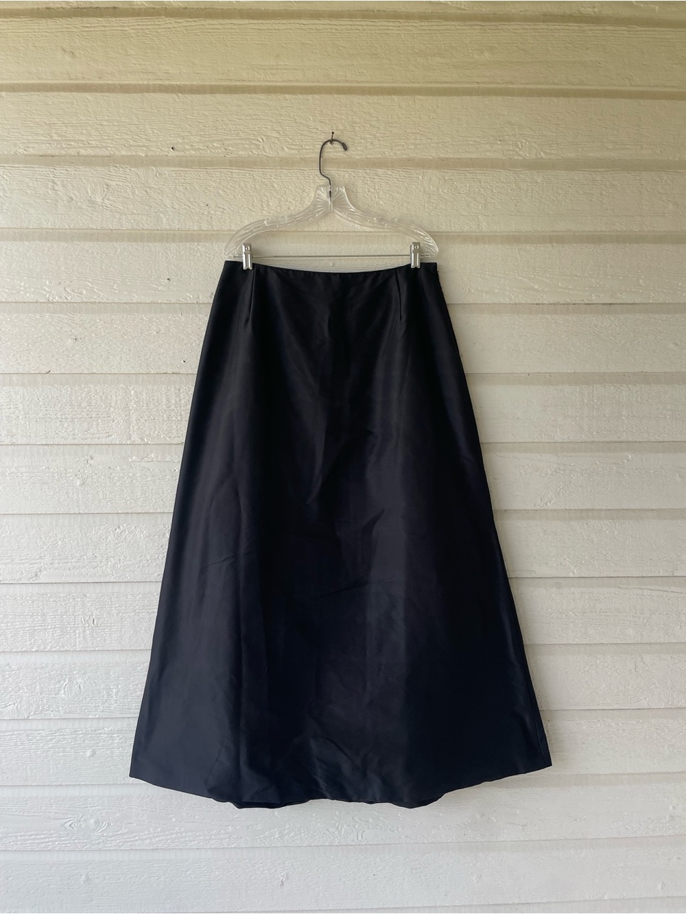 VINTAGE Oscar de la Renta Black A-Line Midi Skirt Zipper Size 18 MADE IN USA